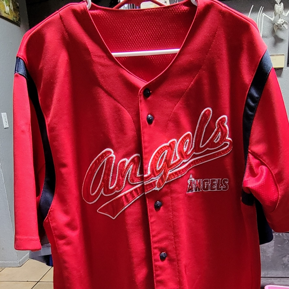 Angels Dynasty Vintage Baseball Jersey Large